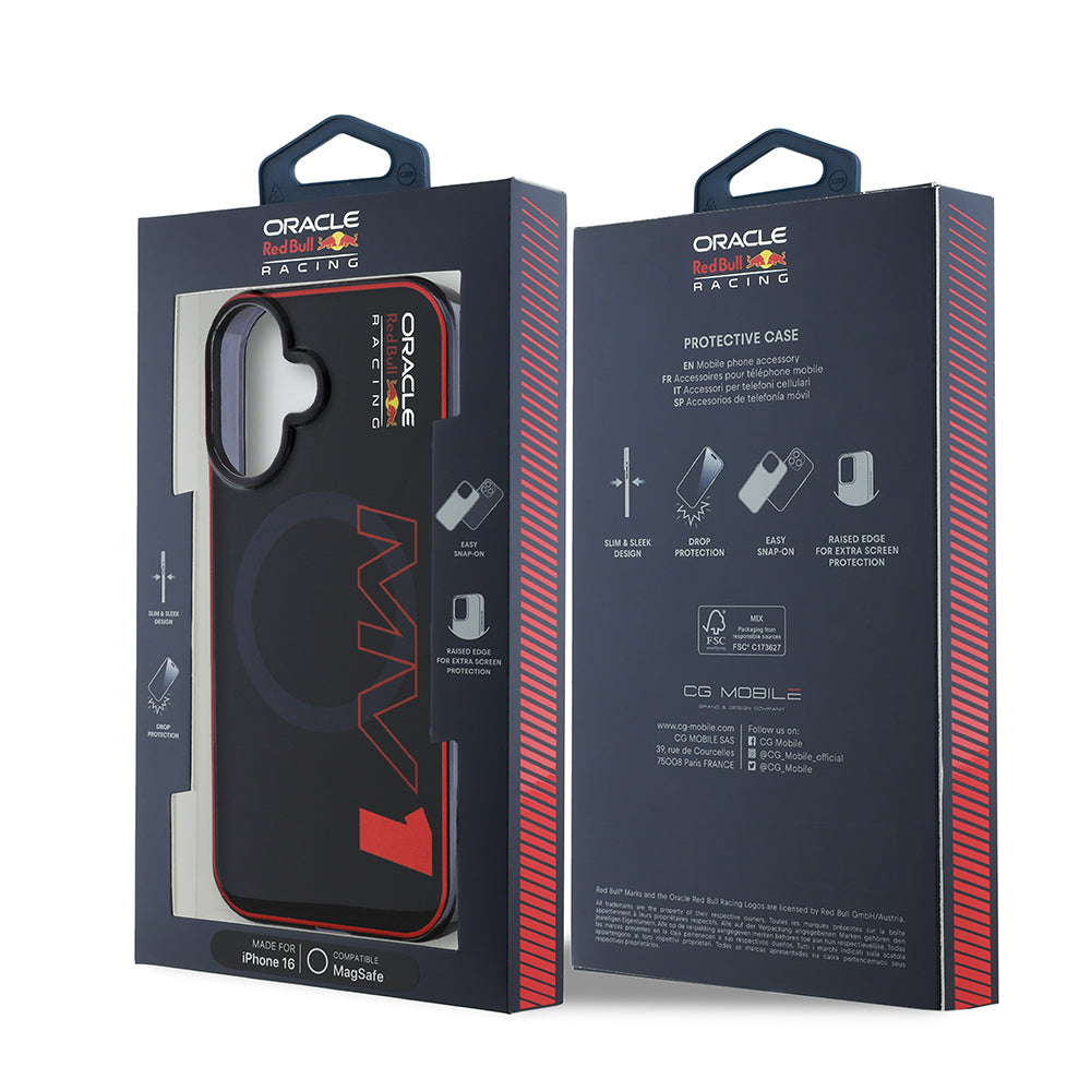 iPhone 16 Kılıf Redbull Orjinal Lisanslı M-safe Şarj Özellikli Çift Katmanlı Sert PC Büyük Boy MV Kapak