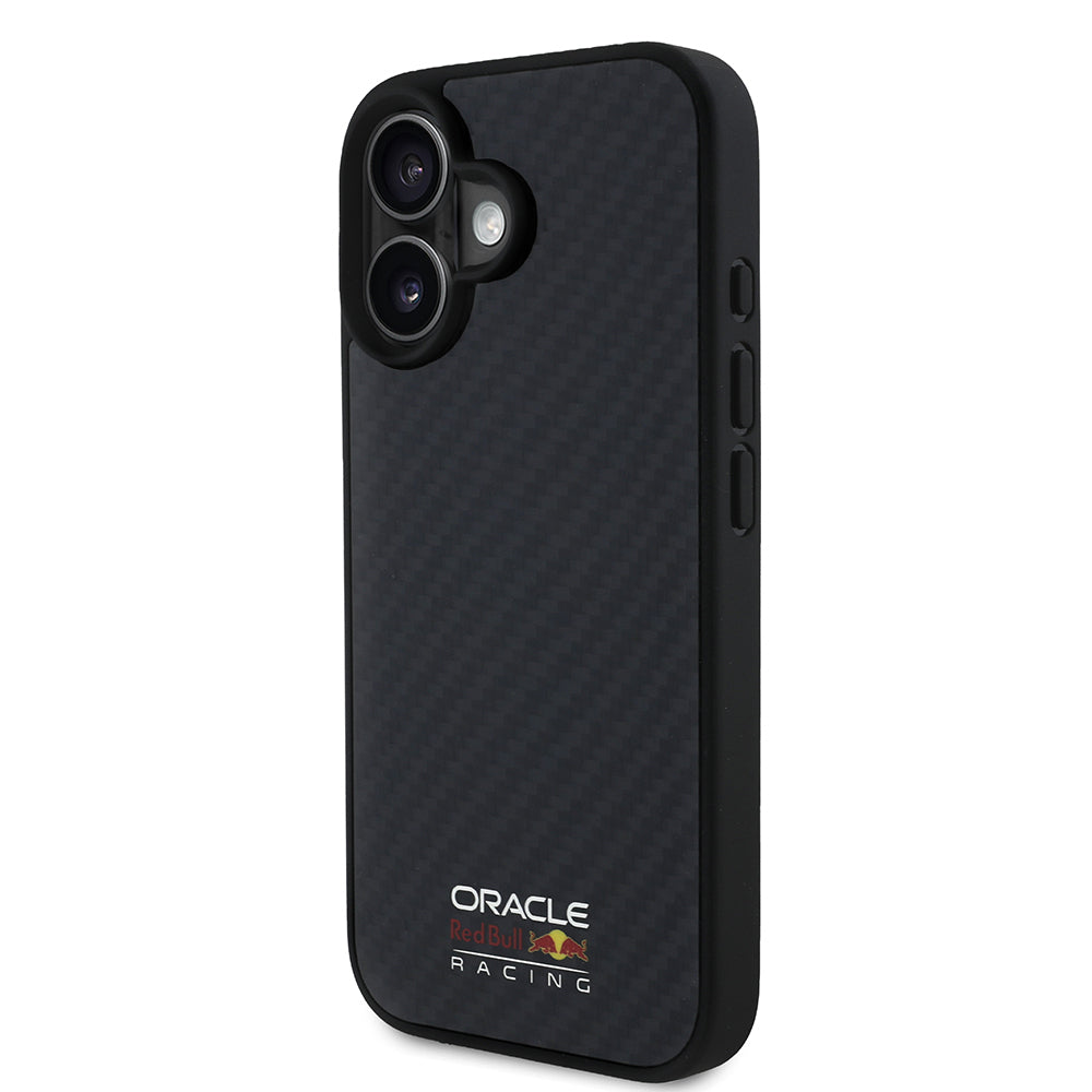 iPhone 16 Kılıf Redbull Orjinal Lisanslı M-safe Şarj Özellikli Karbon Fiber Tasarımlı Parlayan Logolu Kapak