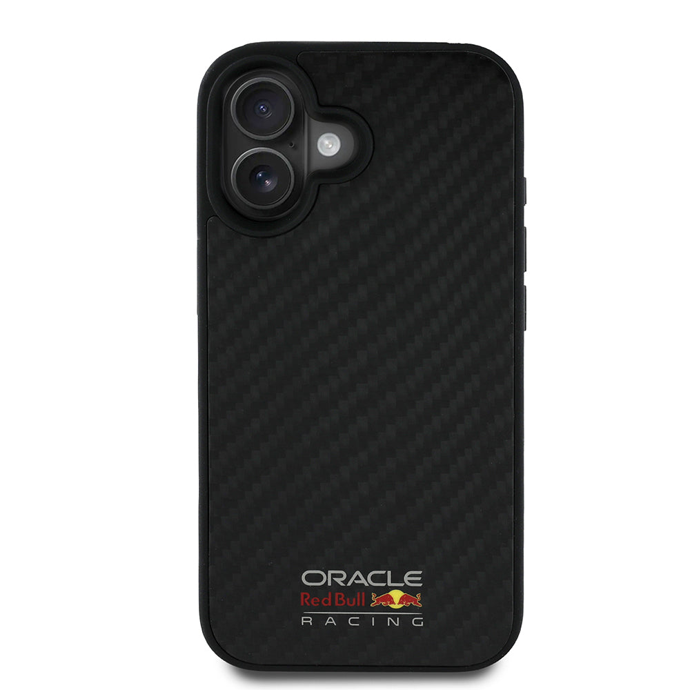 iPhone 16 Kılıf Redbull Orjinal Lisanslı M-safe Şarj Özellikli Karbon Fiber Tasarımlı Parlayan Logolu Kapak