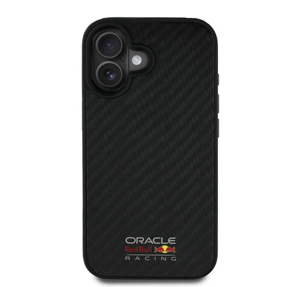 iPhone 16 Kılıf Redbull Orjinal Lisanslı M-safe Şarj Özellikli Karbon Fiber Tasarımlı Parlayan Logolu Kapak