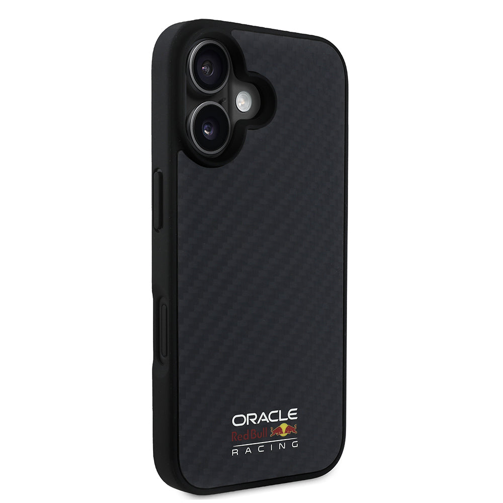 iPhone 16 Kılıf Redbull Orjinal Lisanslı M-safe Şarj Özellikli Karbon Fiber Tasarımlı Parlayan Logolu Kapak