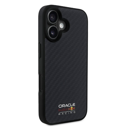 iPhone 16 Kılıf Redbull Orjinal Lisanslı M-safe Şarj Özellikli Karbon Fiber Tasarımlı Parlayan Logolu Kapak