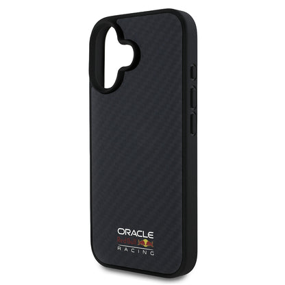 iPhone 16 Kılıf Redbull Orjinal Lisanslı M-safe Şarj Özellikli Karbon Fiber Tasarımlı Parlayan Logolu Kapak