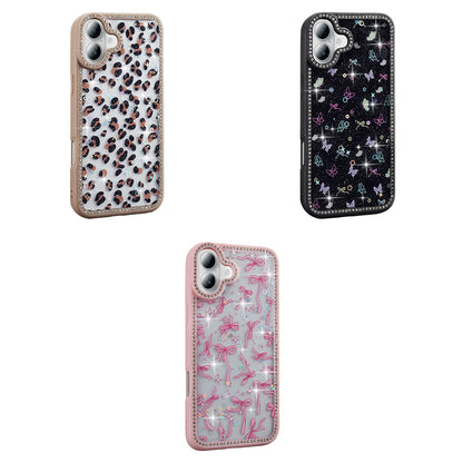 Apple iPhone 16 Kılıf Taşlı ve Simli Tasarım Zore Azra Kapak