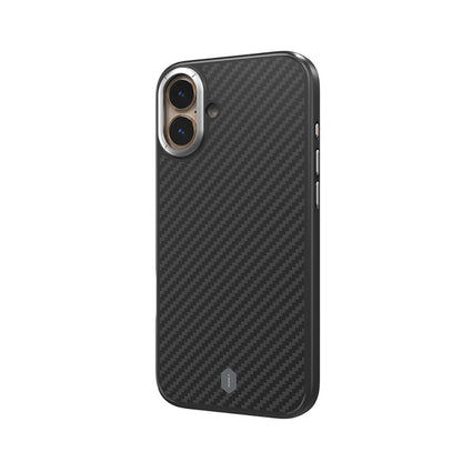 iPhone 16 Kılıf Wiwu DCC-205 M-safe Şarj Özellikli Aramid Fiber Tasarım Kevlar Kapak
