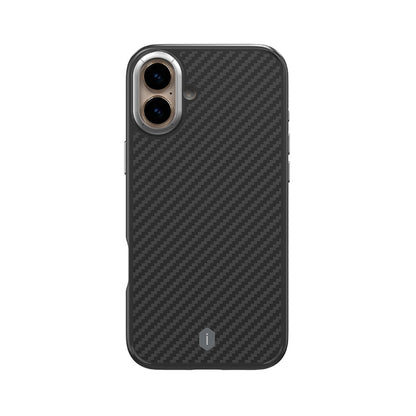 iPhone 16 Kılıf Wiwu DCC-205 M-safe Şarj Özellikli Aramid Fiber Tasarım Kevlar Kapak