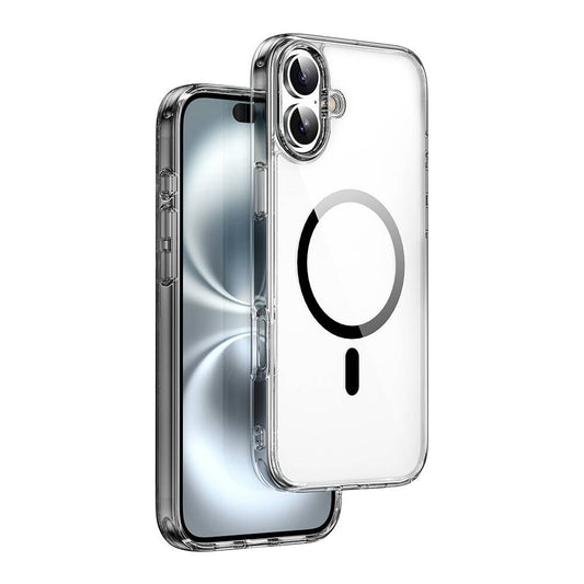 iPhone 16 Kılıf Wiwu MCC-101 iShield Pro Serisi M-safe Şarj Özellikli Crystal Sert PC Kapak