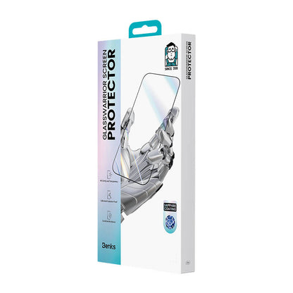 iPhone 16 Plus Benks Glass Warrior Safir Coating 0.3mm Cam Ekran Koruyucu + Kolay Uygulama Aparatı