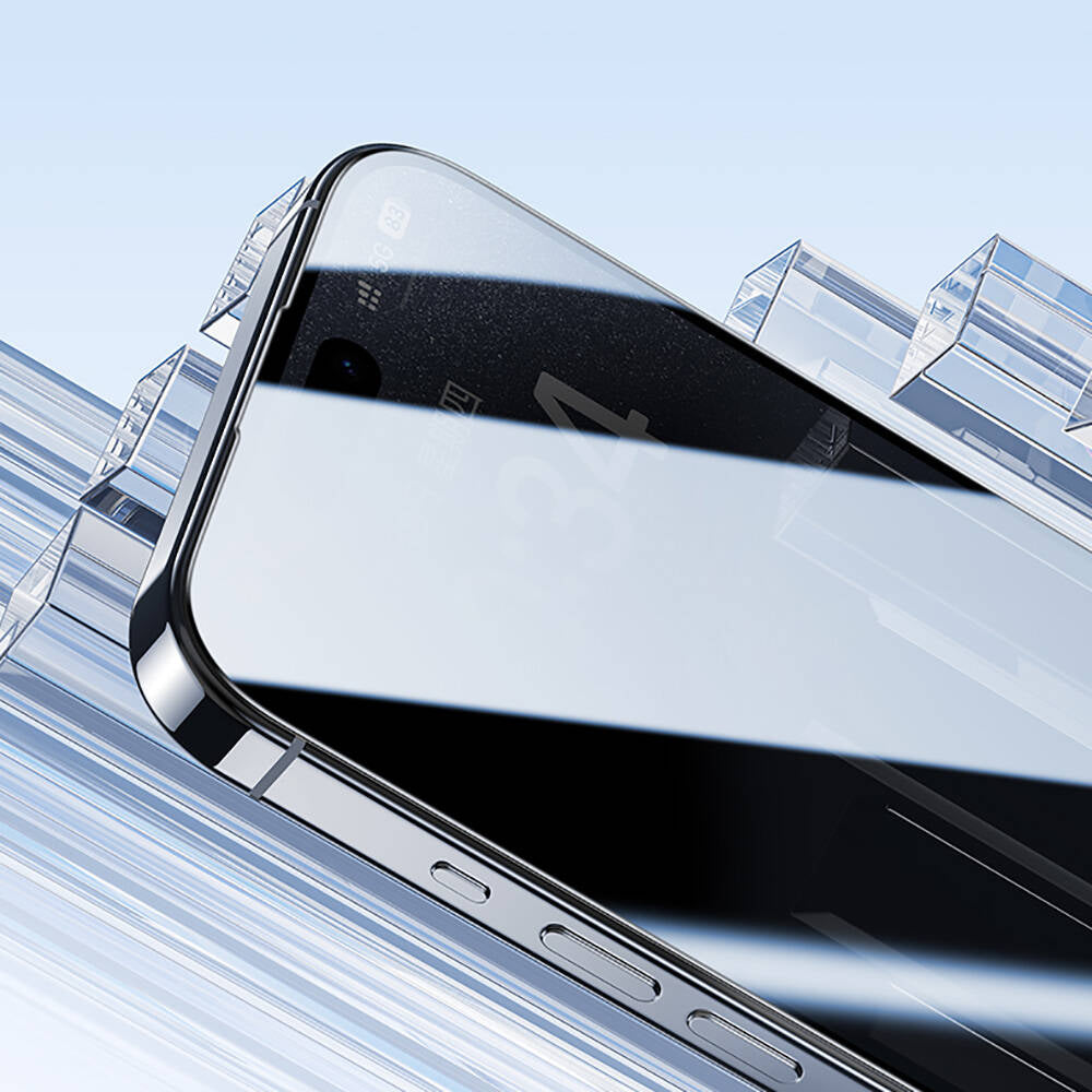 iPhone 16 Plus Benks Ultra Shield 0.4mm Privacy Ekran Koruyucu + Kolay Uygulama Aparatlı