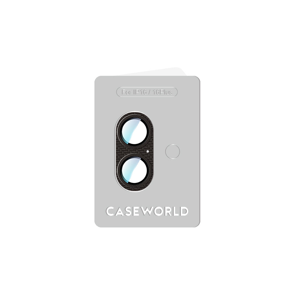 iPhone 16 Plus CaseWorld Karbon Fiber Serisi Anti Reflective Ultra Clear Full Kamera Lens Koruyucu