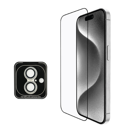 iPhone 16 Plus Guess Orjinal Lisanslı Kılıf + Ekran Koruyucu + Lens Koruyucu 3in1 Aksesuar Seti