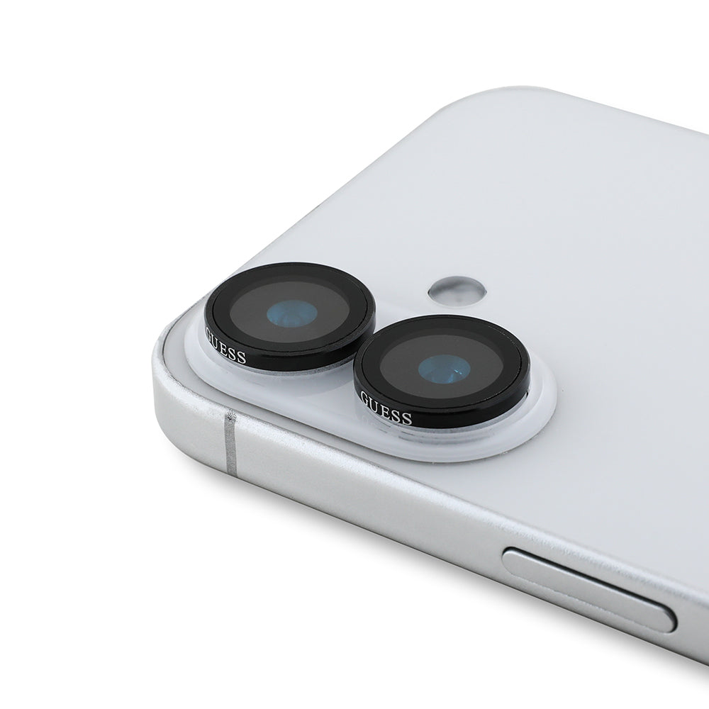 iPhone 16 Plus Guess Orjinal Lisanslı Metal Kamera Lens Koruyucu