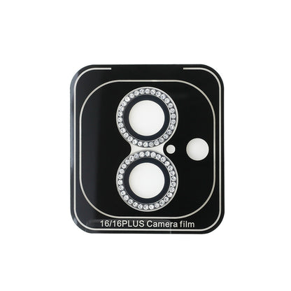 iPhone 16 Plus Guess Orjinal Lisanslı Rhinestone Ekran Koruyucu + Lens Koruyucu 2in1 Aksesuar Seti