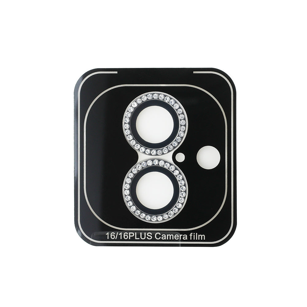 iPhone 16 Plus Guess Orjinal Lisanslı Rhinestone Taşlı Lens Koruyucu