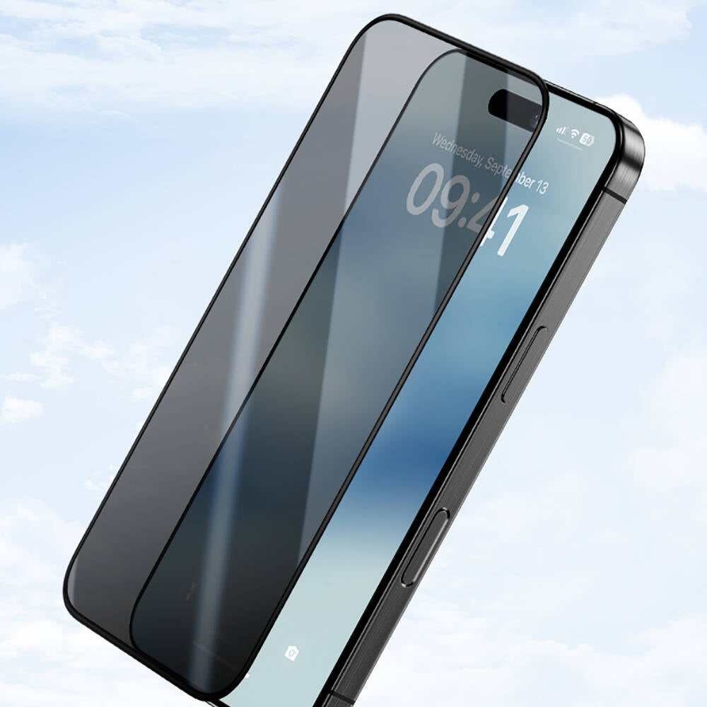 iPhone 16 Plus Hidrofobik Ve Oleofobik Özellikli Benks Privacy Air Shield 0.4mm Ekran Koruyucu 10'lu Paket