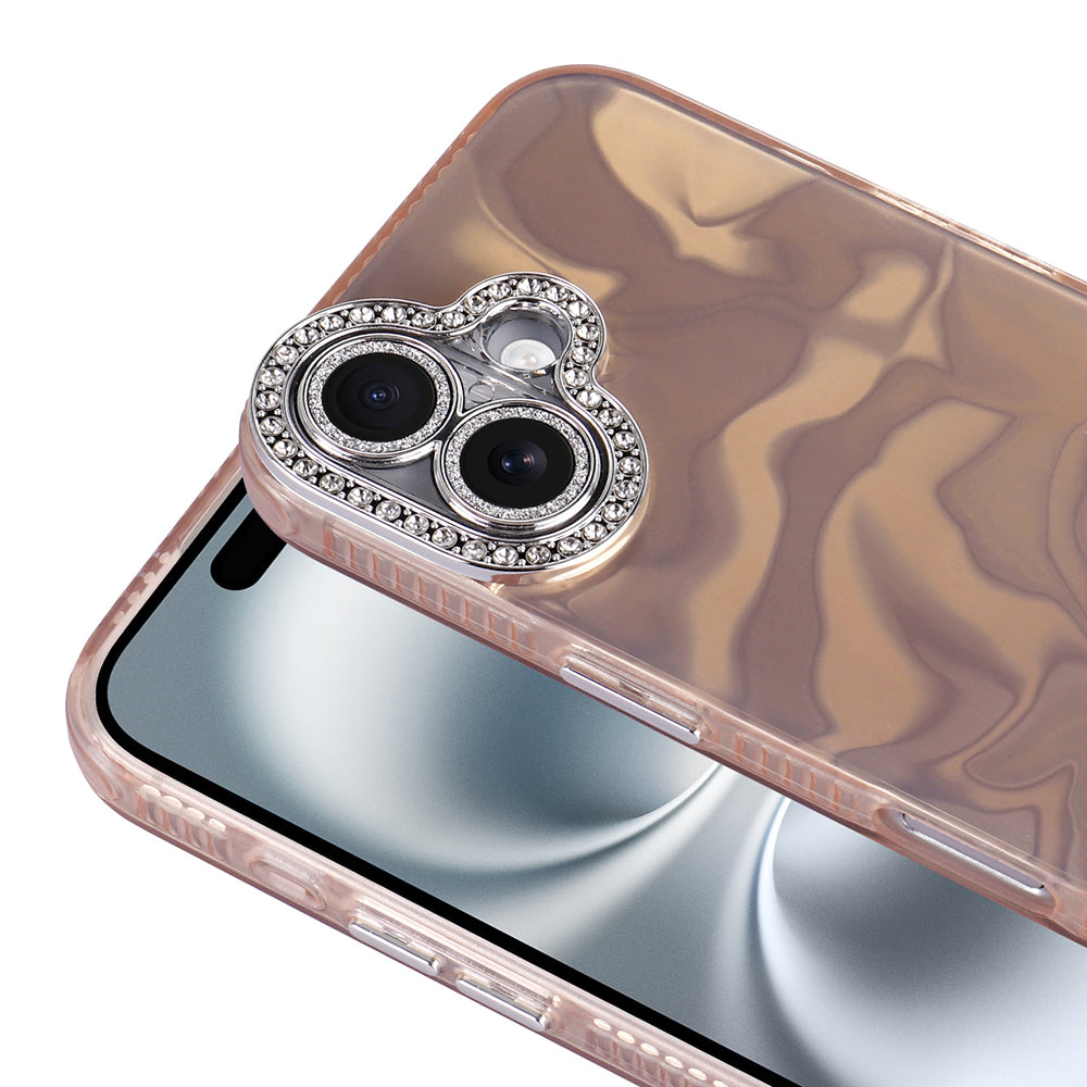 Apple iPhone 16 Plus Kılıf Airbagli Parlak Taş Detay Tasarımlı Zore Esila Kapak