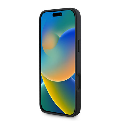 iPhone 16 Plus Kılıf Guess Orjinal Lisanslı M-safe Şarj Özellikli PU Deri Bilek Askı İpli Yazı Logolu Kapak