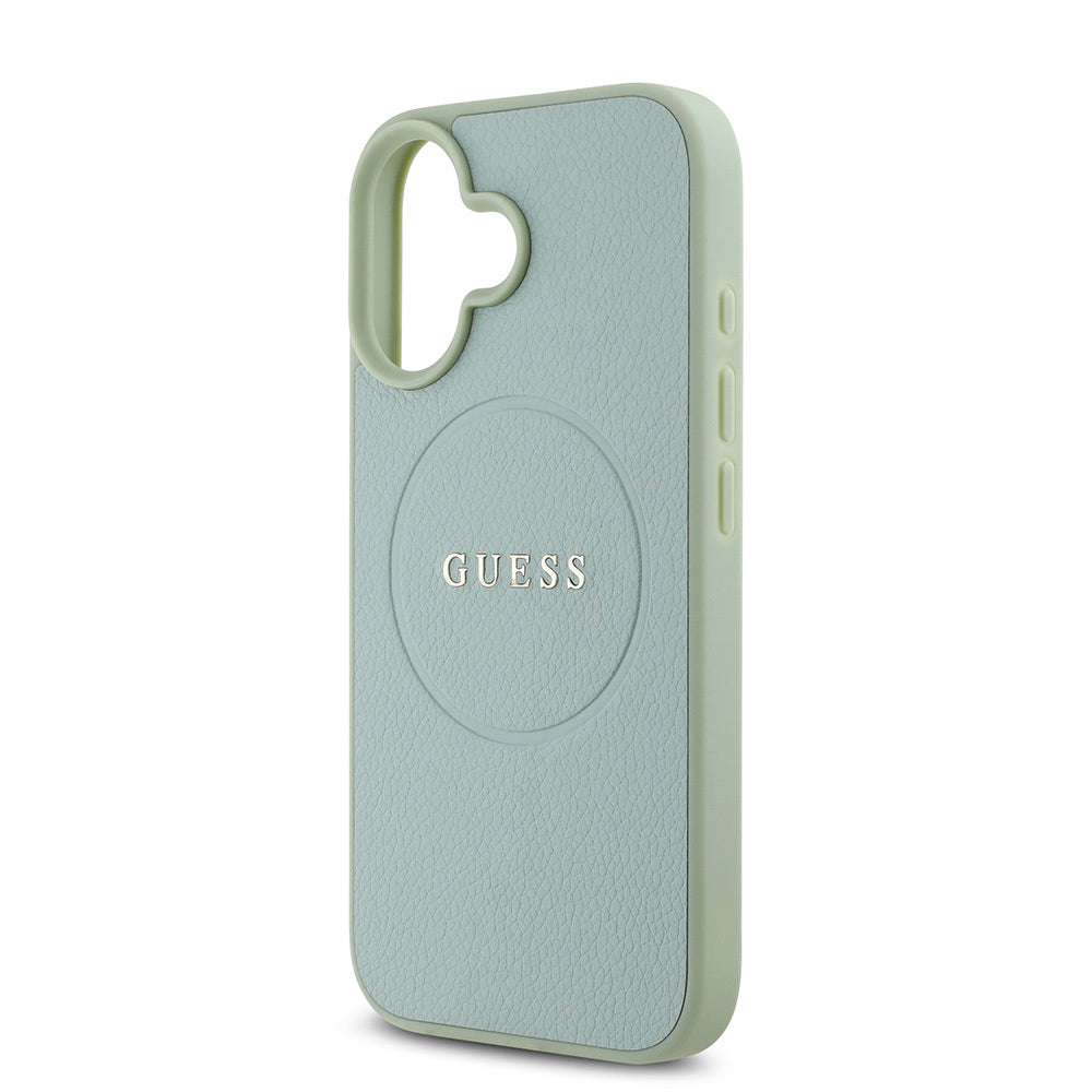 iPhone 16 Plus Kılıf Guess Orjinal Lisanslı M-safe Şarj Özellikli Yazı Logolu Grained Kapak