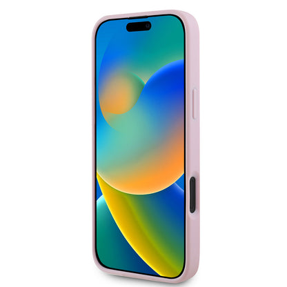 iPhone 16 Plus Kılıf Guess Orjinal Lisanslı M-safe Şarj Özellikli Yazı Logolu Grained Kapak