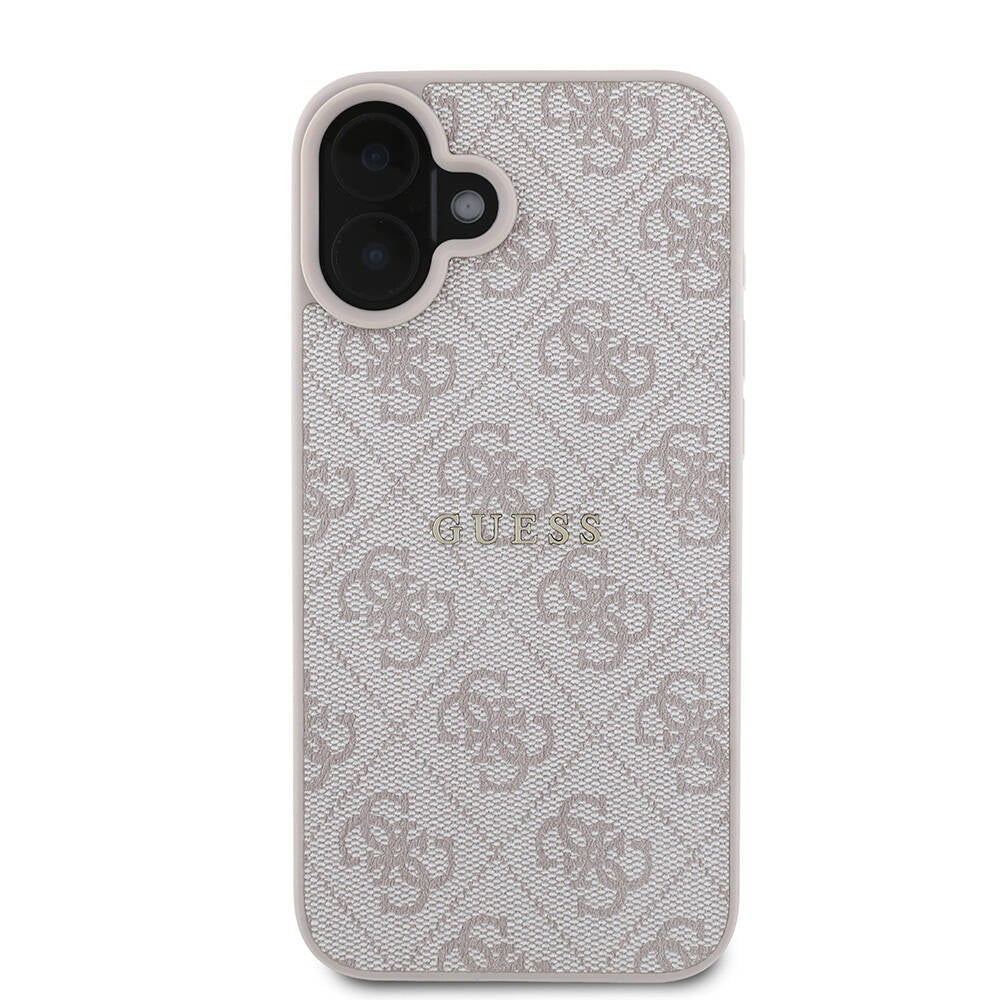 iPhone 16 Plus Kılıf Guess Orjinal Lisanslı M-safe Şarj Özellikli 4G Desenli Yazı Logolu Kapak