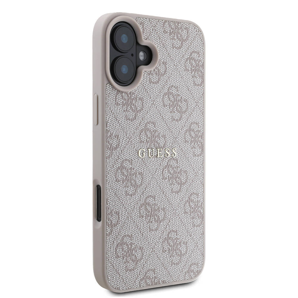 iPhone 16 Plus Kılıf Guess Orjinal Lisanslı M-safe Şarj Özellikli 4G Desenli Yazı Logolu Kapak