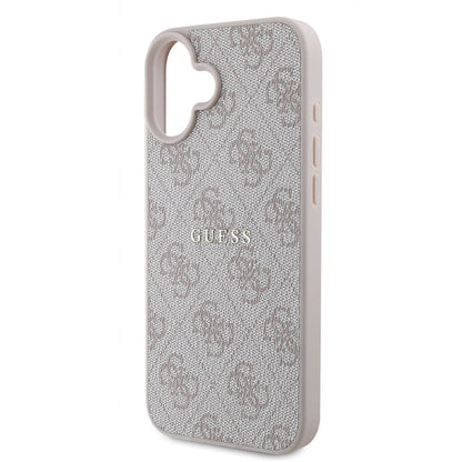 iPhone 16 Plus Kılıf Guess Orjinal Lisanslı M-safe Şarj Özellikli 4G Desenli Yazı Logolu Kapak