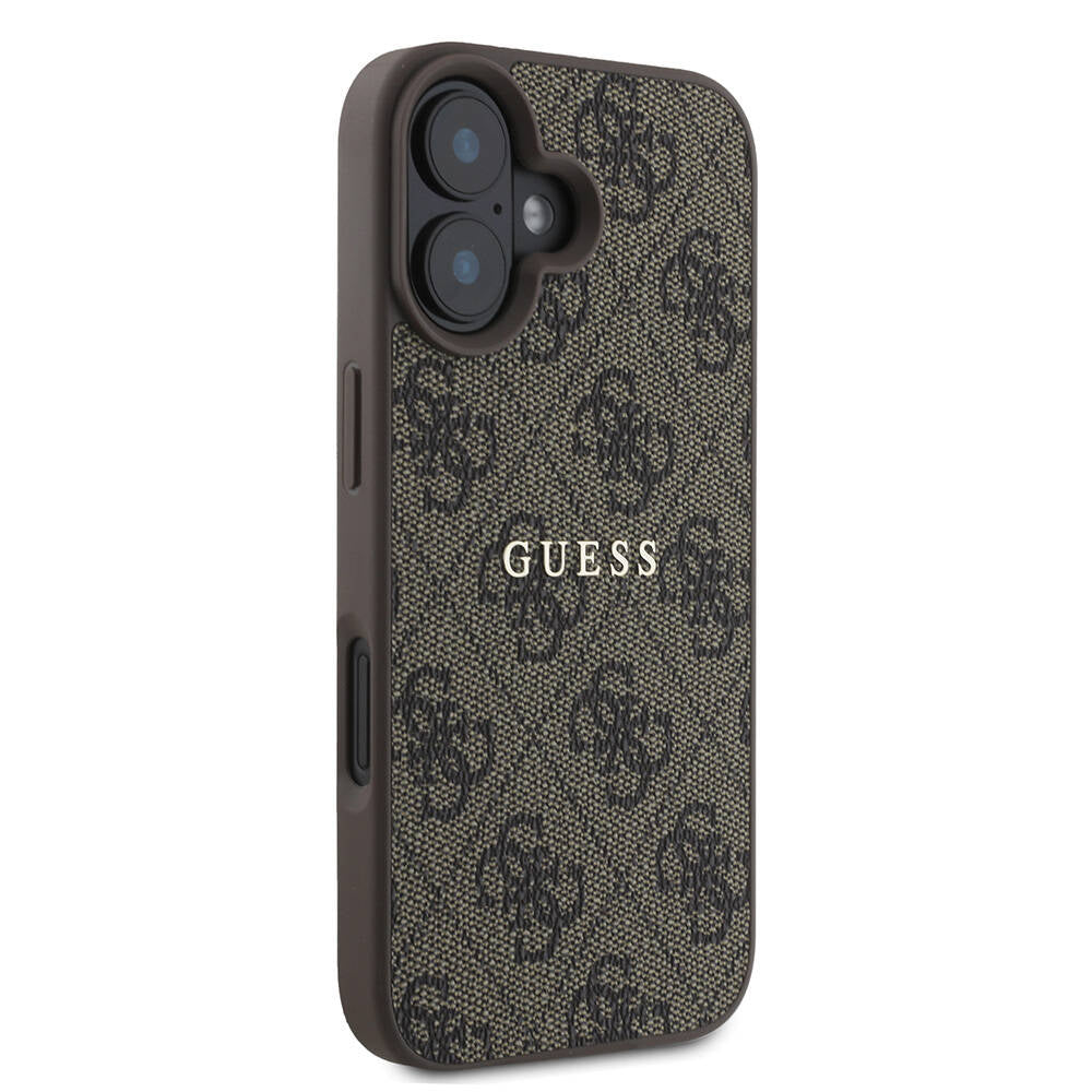 iPhone 16 Plus Kılıf Guess Orjinal Lisanslı M-safe Şarj Özellikli 4G Desenli Yazı Logolu Kapak