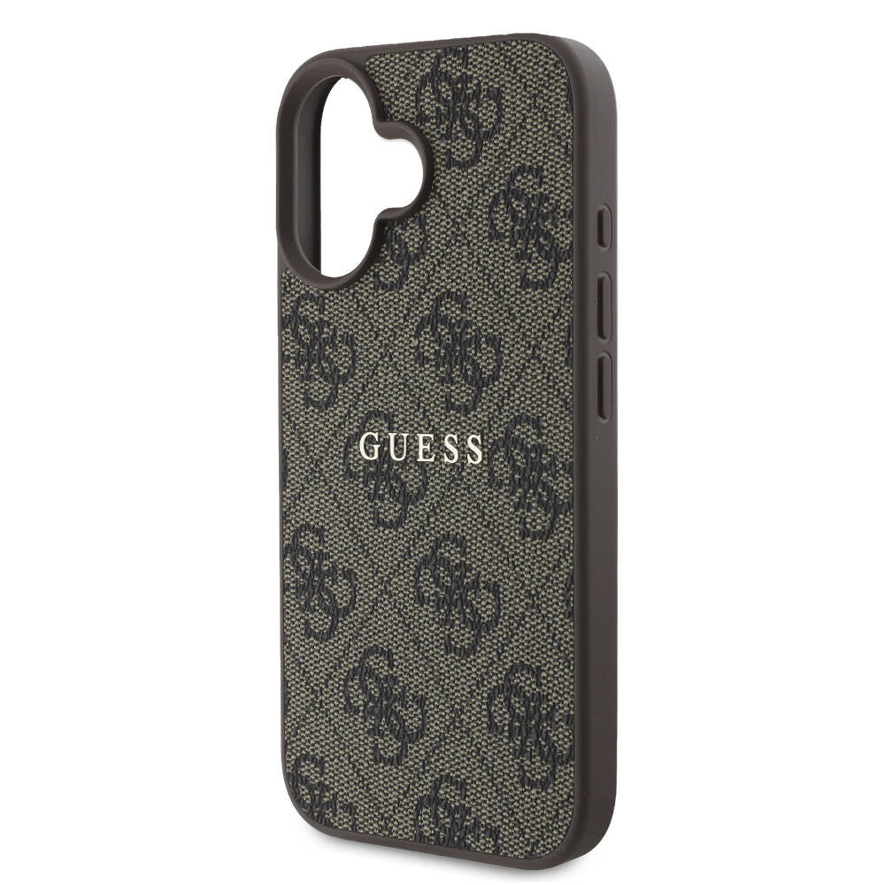 iPhone 16 Plus Kılıf Guess Orjinal Lisanslı M-safe Şarj Özellikli 4G Desenli Yazı Logolu Kapak