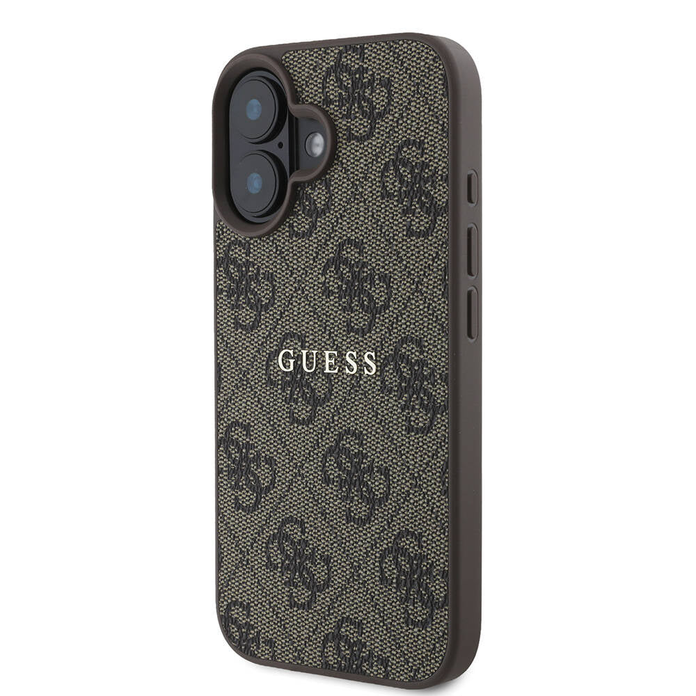iPhone 16 Plus Kılıf Guess Orjinal Lisanslı M-safe Şarj Özellikli 4G Desenli Yazı Logolu Kapak