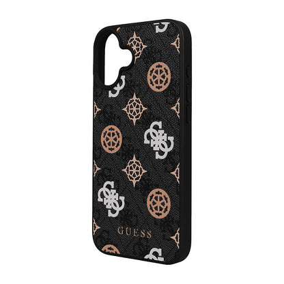 iPhone 16 Plus Kılıf Guess Orjinal Lisanslı M-safe Şarj Özellikli 4G Desenli Yazı Logolu Peony Kapak