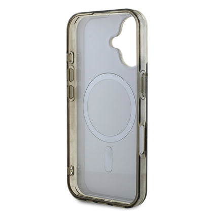 iPhone 16 Plus Kılıf Guess Orjinal Lisanslı M-safe Şarj Özellikli IML Baskılı Klasik Logolu 4G Desenli Kapak