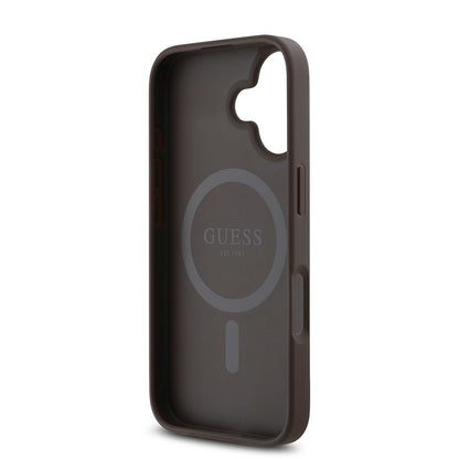 iPhone 16 Plus Kılıf Guess Orjinal Lisanslı M-safe Şarj Özellikli Small 4G Classic Kapak