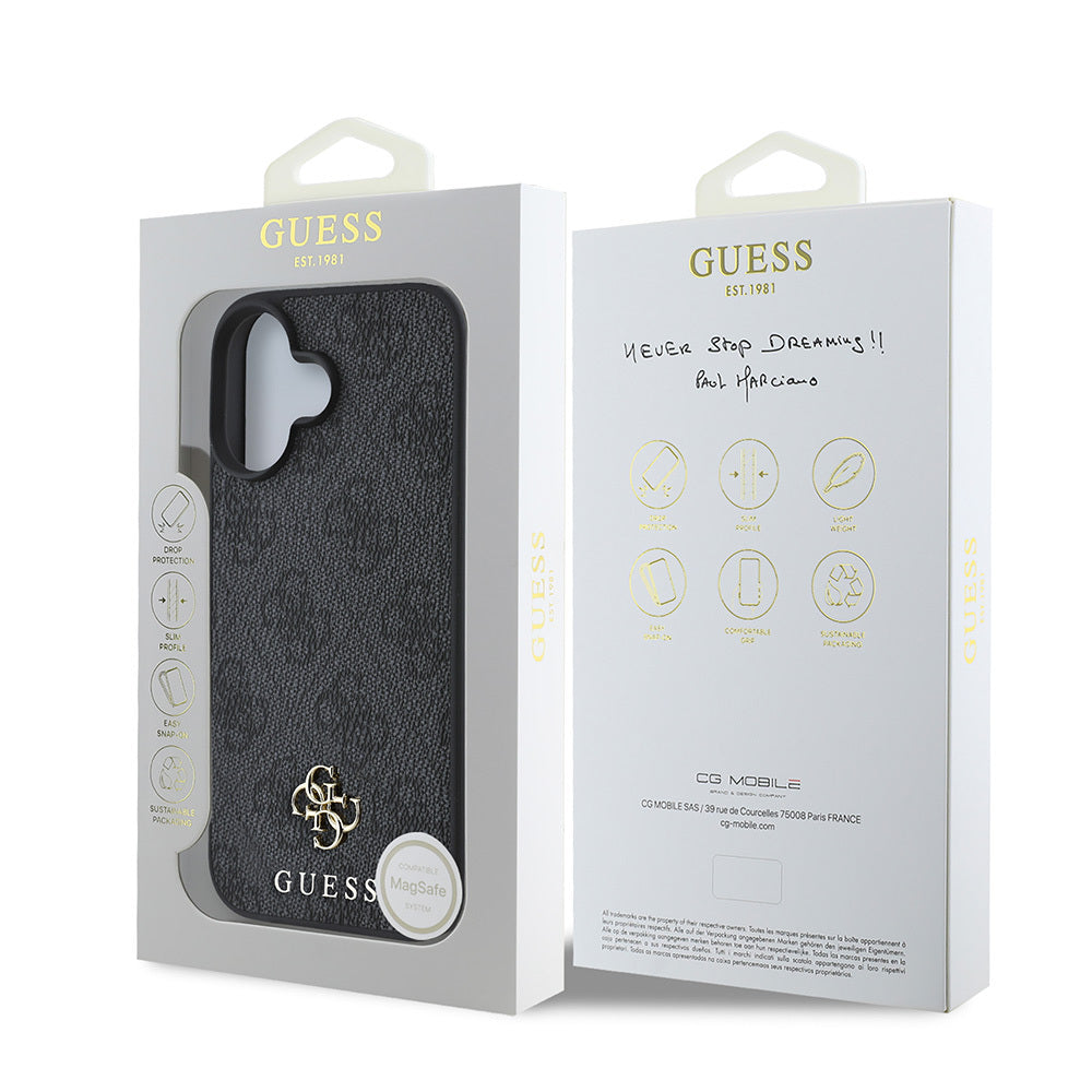 iPhone 16 Plus Kılıf Guess Orjinal Lisanslı M-safe Şarj Özellikli Small 4G Classic Kapak