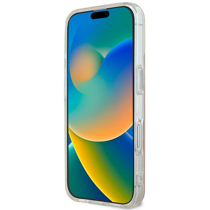 iPhone 16 Plus Kılıf Guess Orjinal Lisanslı M-safe Şarj Özellikli Yazı Logolu 4G Desenli Kapak