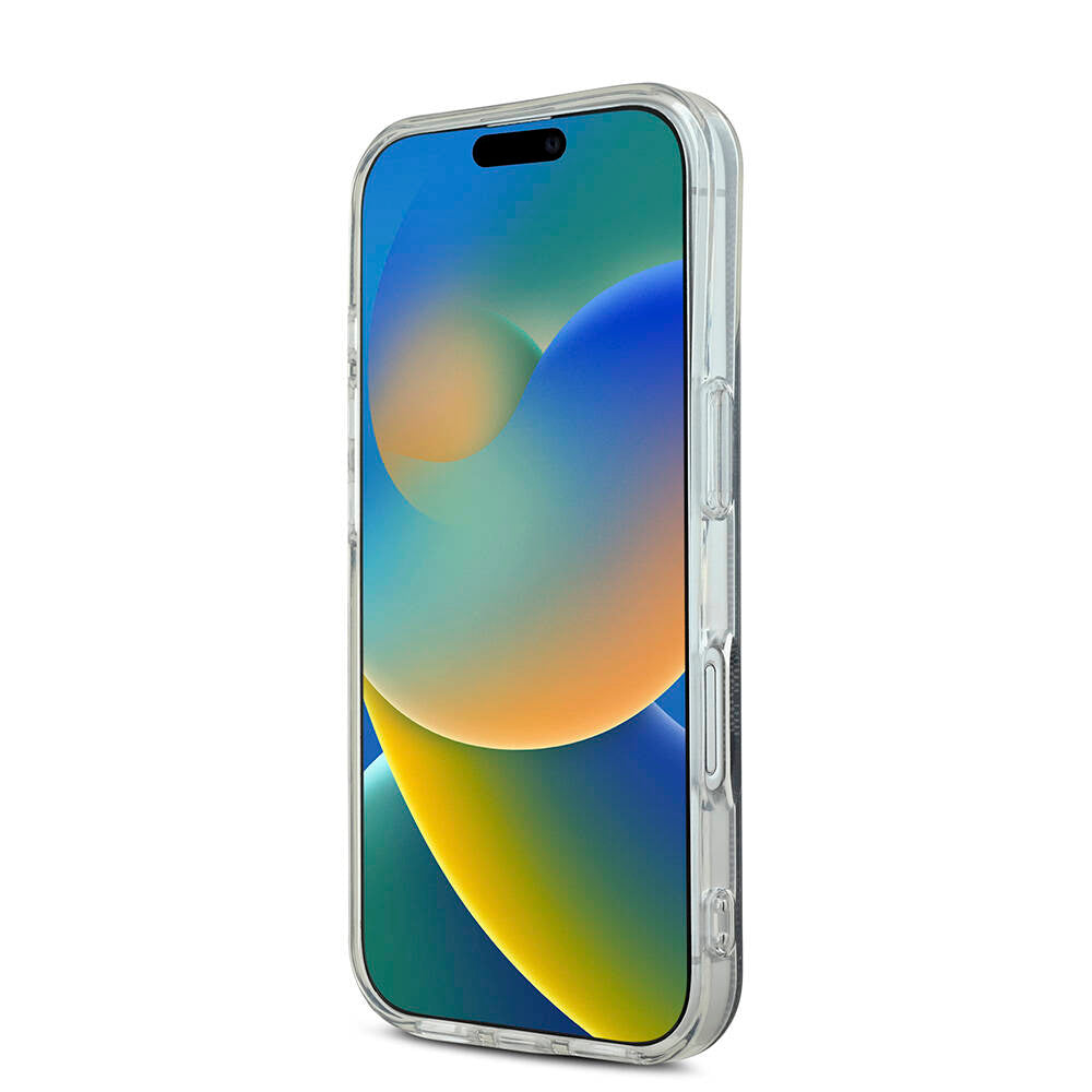 iPhone 16 Plus Kılıf Guess Orjinal Lisanslı M-safe Şarj Özellikli Yazı Logolu 4G Desenli Kapak
