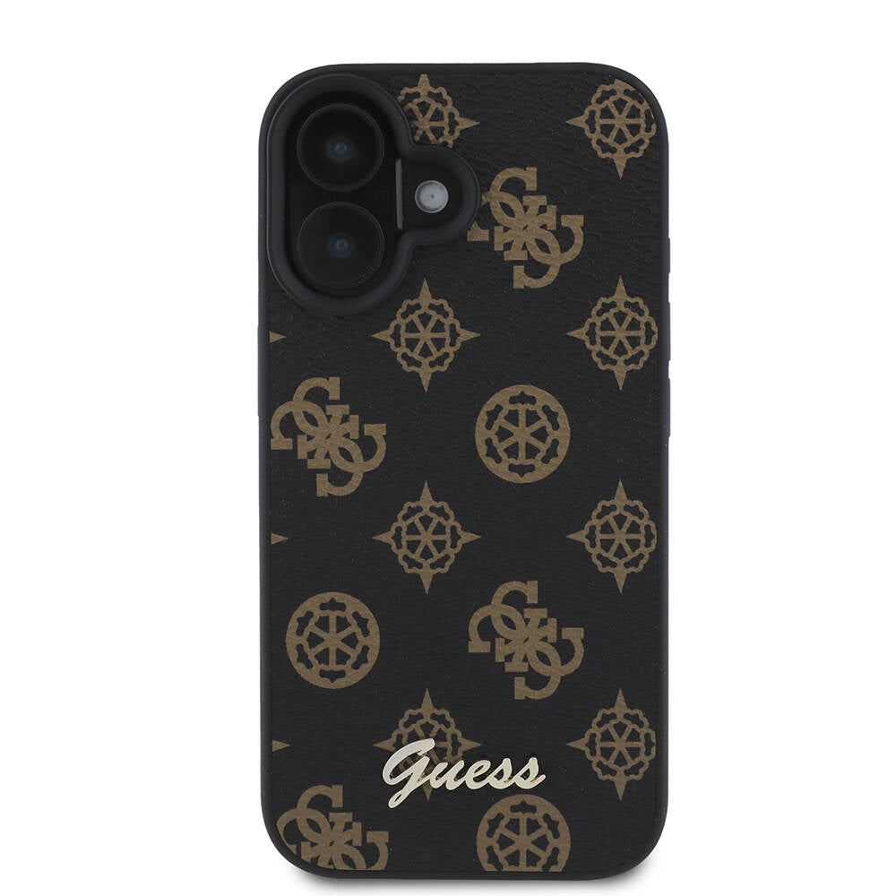 iPhone 16 Plus Kılıf Guess Orjinal Lisanslı M-safe Şarj Özellikli Yazı Logolu Peony Kapak