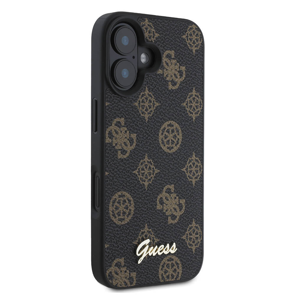 iPhone 16 Plus Kılıf Guess Orjinal Lisanslı M-safe Şarj Özellikli Yazı Logolu Peony Kapak