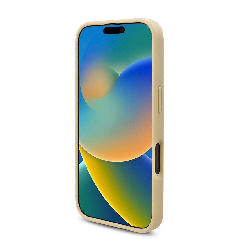 iPhone 16 Plus Kılıf Guess Orjinal Lisanslı Taşlı Arka Yüzey Üçgen Logolu Kapak
