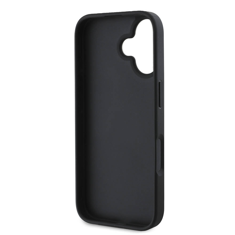 iPhone 16 Plus Kılıf Guess Orjinal Lisanslı PU Deri 4G Desenli Metal Büyük 4G ve Yazı Logolu Kapak