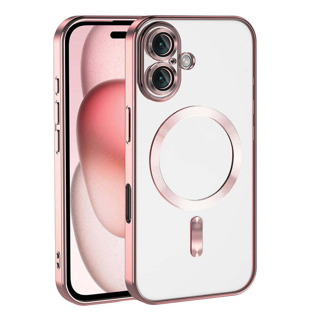Apple iPhone 16 Plus Kılıf Kamera Korumalı M-safe Wireless Şarj Özellikli Zore Demre Kapak