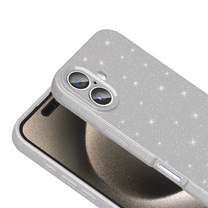 Apple iPhone 16 Plus Kılıf Kamera Korumalı Simli Lüks Zore Koton Kapak