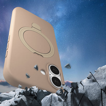 Apple iPhone 16 Plus Kılıf M-safe Şarj Özellikli Standlı Zore Samara Kapak