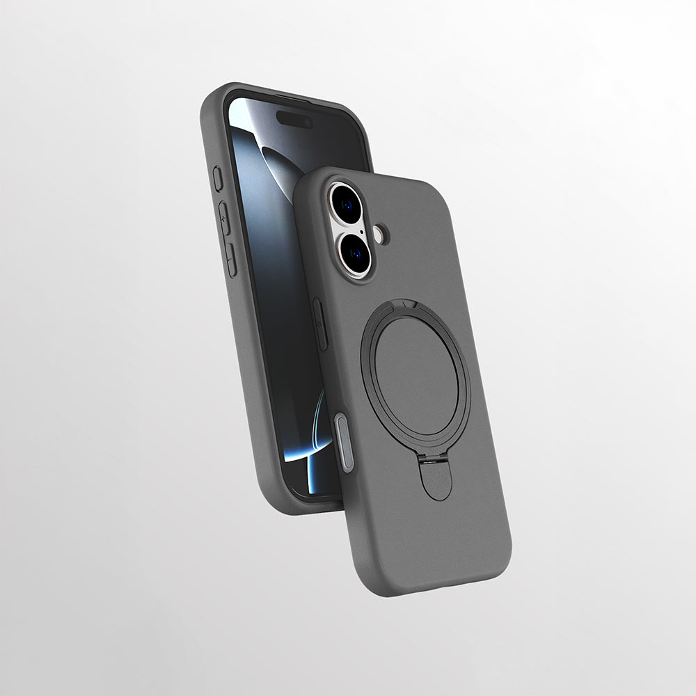 Apple iPhone 16 Plus Kılıf M-safe Şarj Özellikli Standlı Zore Samara Kapak
