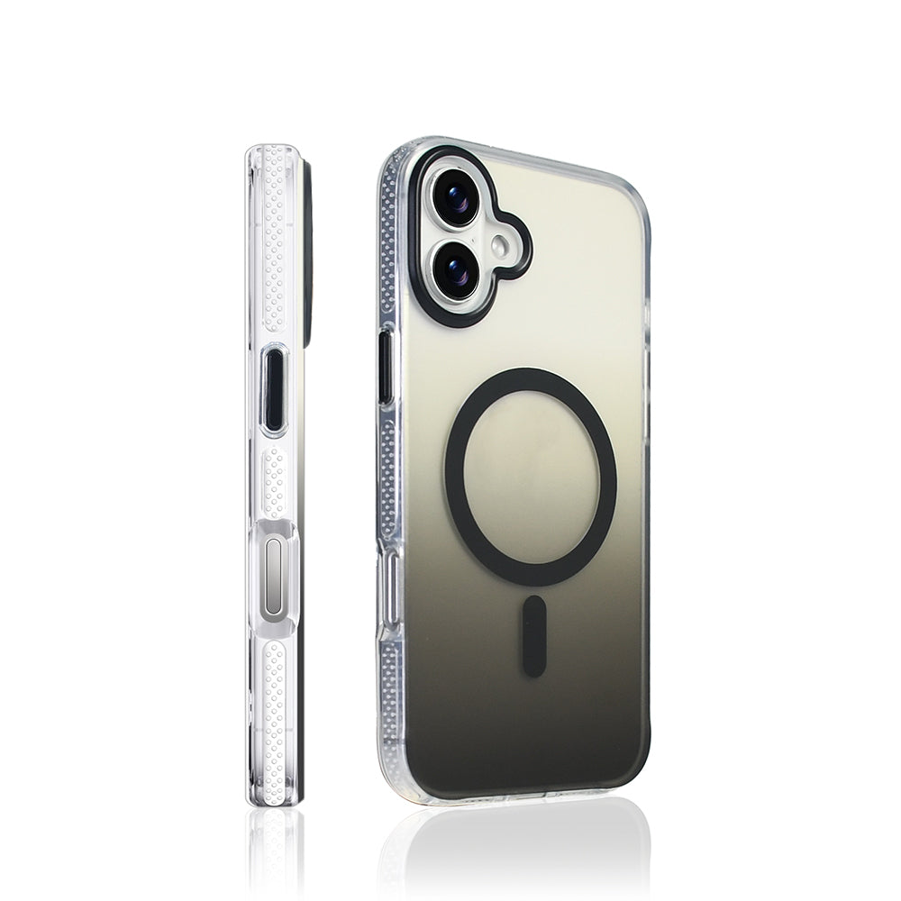 Apple iPhone 16 Plus Kılıf M-safe Şarj Özellikli Transparan Renk Geçişli Zore Toros Kapak
