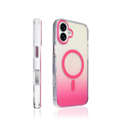 Apple iPhone 16 Plus Kılıf M-safe Şarj Özellikli Transparan Renk Geçişli Zore Toros Kapak