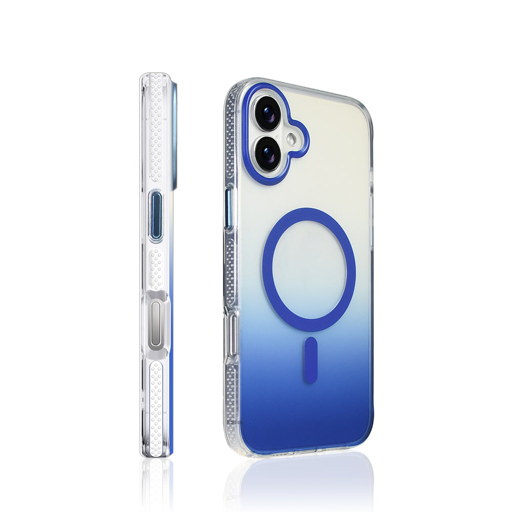 Apple iPhone 16 Plus Kılıf M-safe Şarj Özellikli Transparan Renk Geçişli Zore Toros Kapak