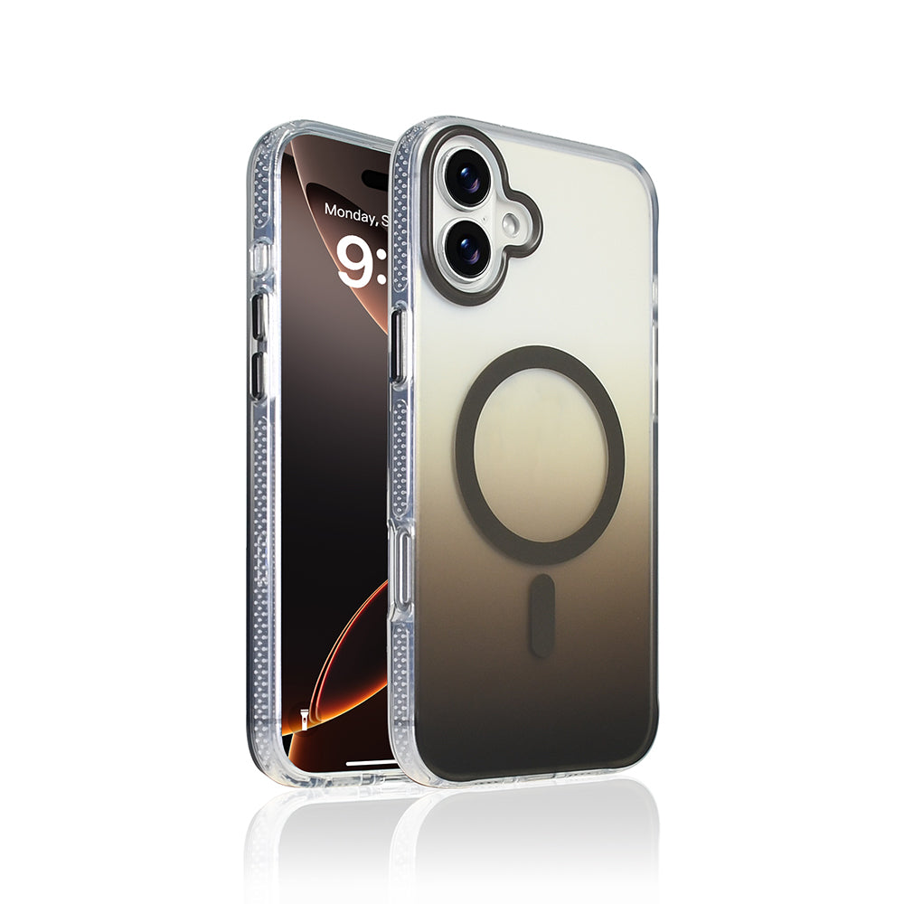 Apple iPhone 16 Plus Kılıf M-safe Şarj Özellikli Transparan Renk Geçişli Zore Toros Kapak
