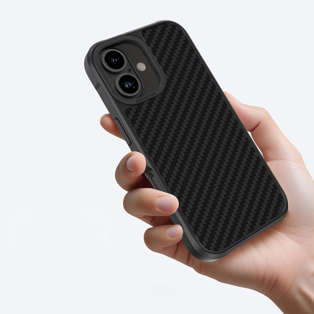 iPhone 16 Plus Kılıf M-safe Şarj Özellikli 1500D Aramid Fiber Amazingthing Titan Max Serisi Kapak