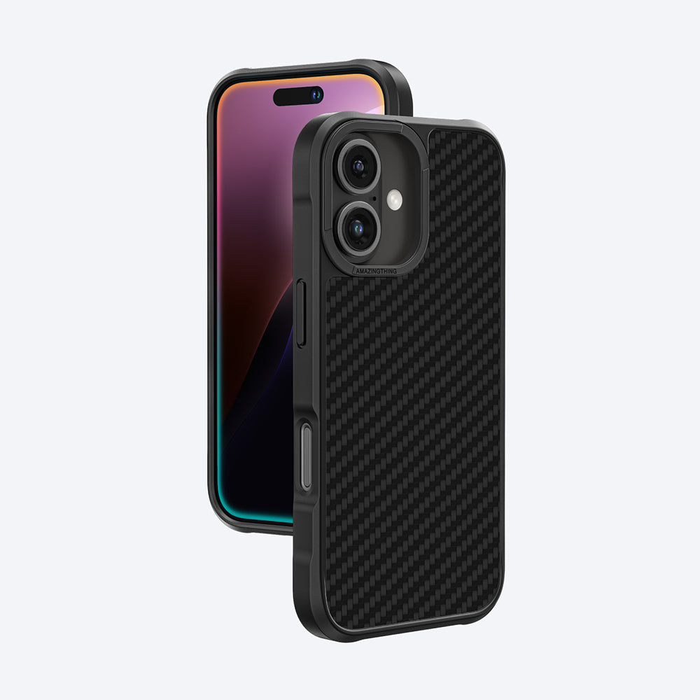 iPhone 16 Plus Kılıf M-safe Şarj Özellikli 1500D Aramid Fiber Amazingthing Titan Max Serisi Kapak