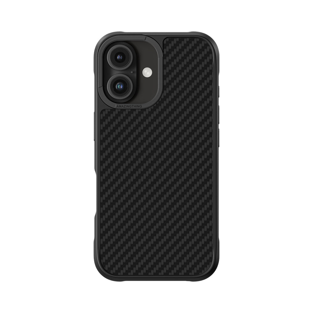 iPhone 16 Plus Kılıf M-safe Şarj Özellikli 1500D Aramid Fiber Amazingthing Titan Max Serisi Kapak